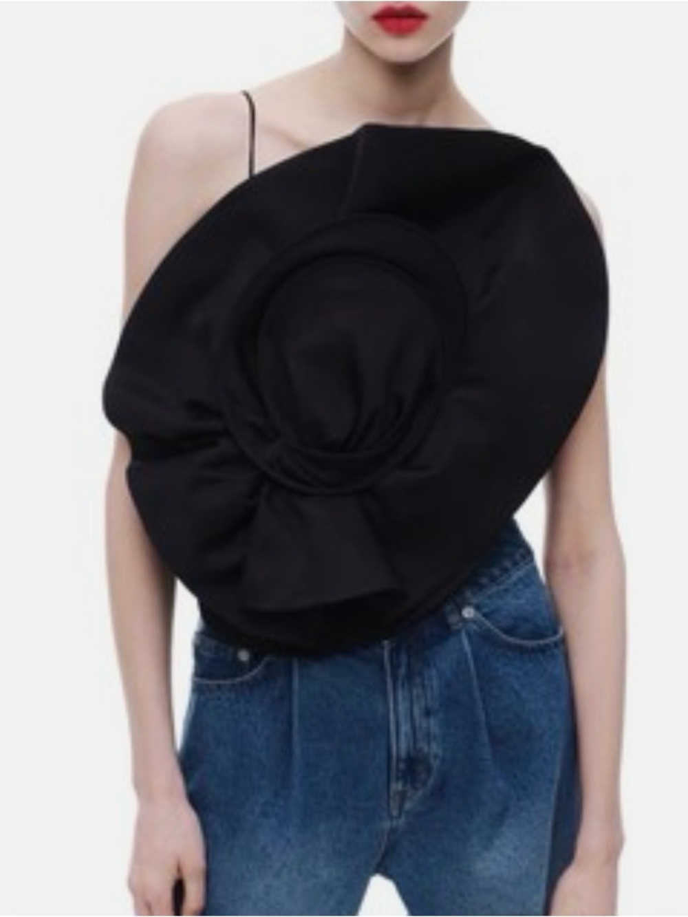 Magda Butrym x H&M Black Flower Top - size S